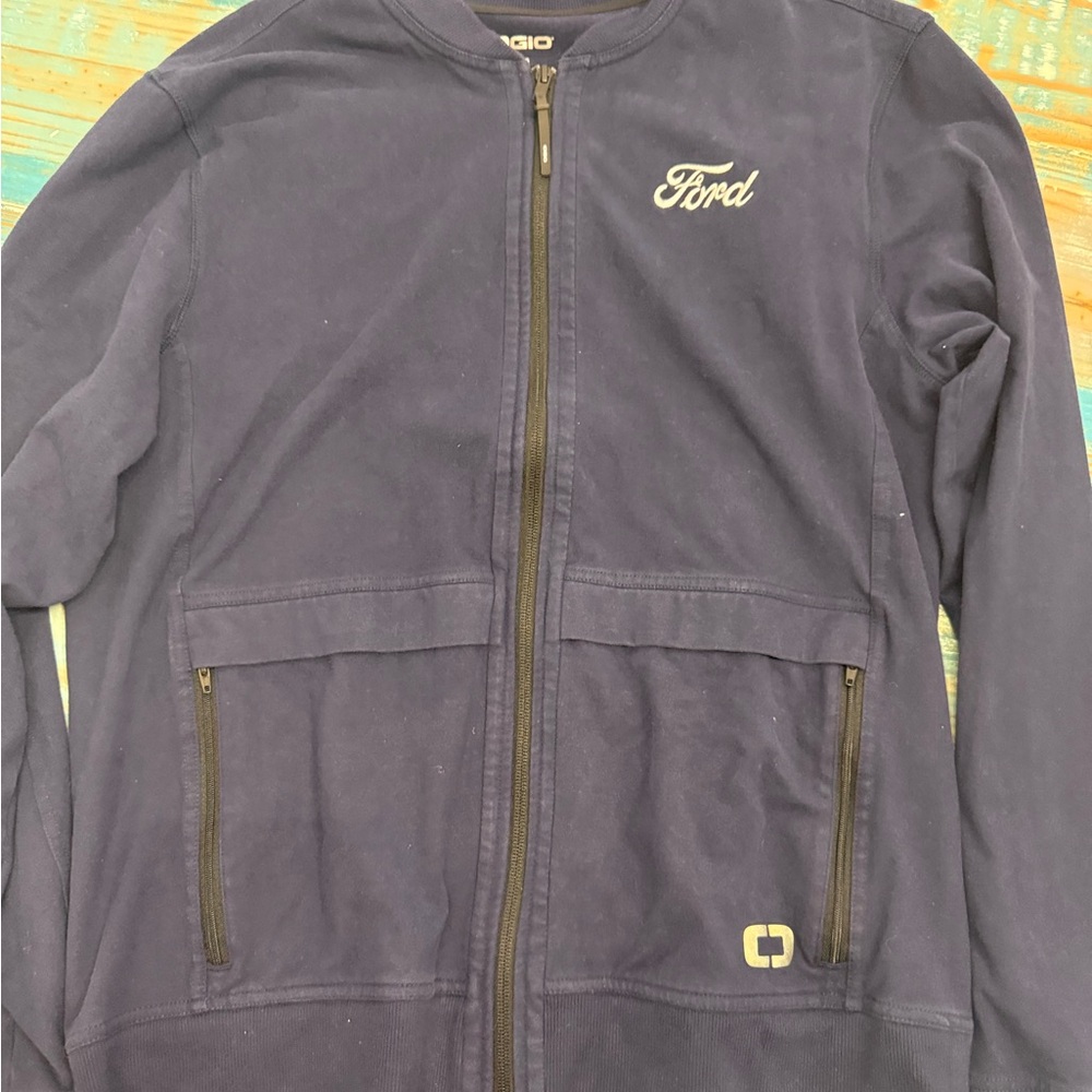 Ford Dark Blue Zip-Up Jacket